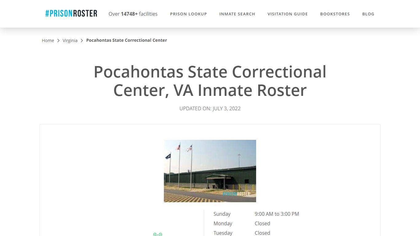 Pocahontas State Correctional Center, VA Inmate Roster - Prisonroster