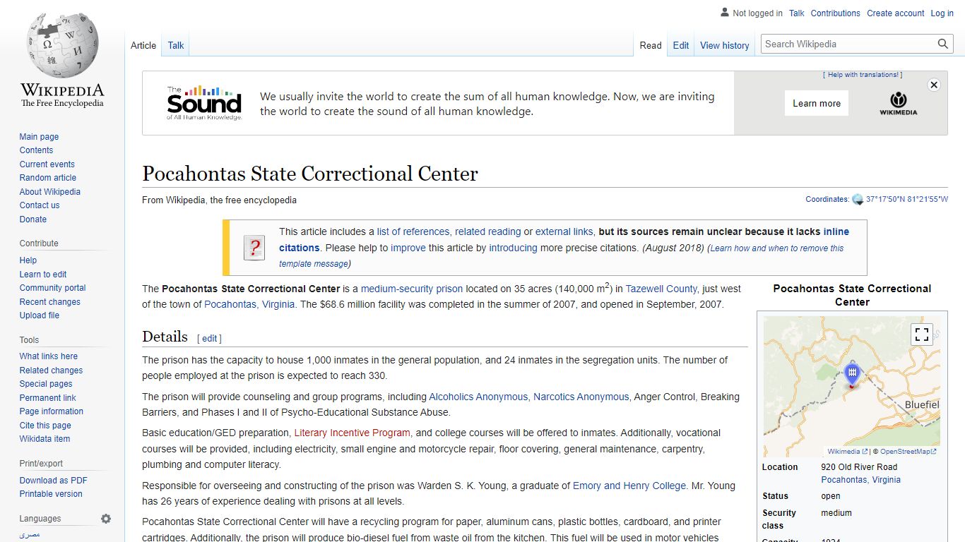 Pocahontas State Correctional Center - Wikipedia